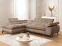 S-Style Möbel Ecksofa Bonnie mit Schlaffunktion Bettkasten Cordstoff Bild 2