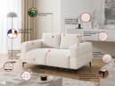 S-Style Möbel 2-Sitzer Sofa Cardea in Bubble-Optik aus weichem Strukturstoff Bild 3