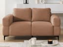 S-Style Möbel 2-Sitzer Sofa Cardea Rot Bubble-Optik Strukturstoff Bild 1