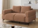 S-Style Möbel 2-Sitzer Sofa Cardea Rot Bubble-Optik Strukturstoff Bild 2