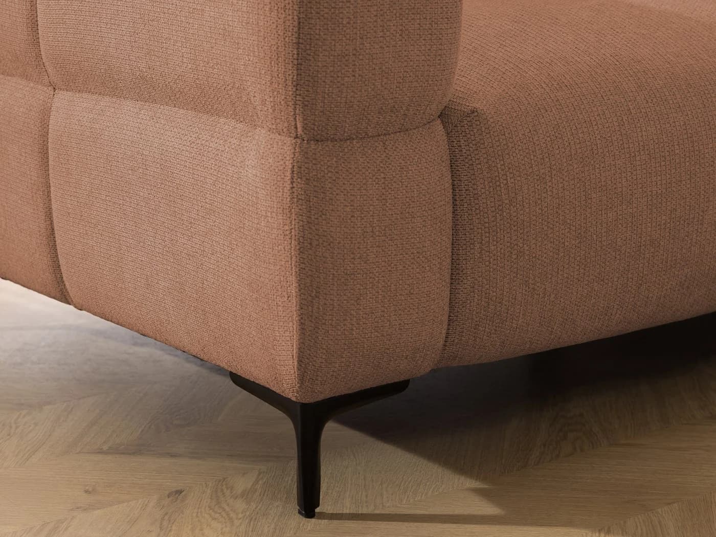 S-Style Möbel 2-Sitzer Sofa Cardea Rot Bubble-Optik Strukturstoff - Bild 4