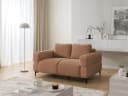S-Style Möbel 2-Sitzer Sofa Cardea Rot Bubble-Optik Strukturstoff Bild 5