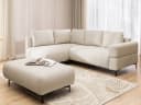 S-Style Möbel Polsterhocker Cardea Beige Bubble-Optik Bild 1