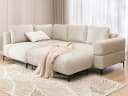 S-Style Möbel Polsterhocker Cardea Beige Bubble-Optik Bild 3