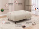 S-Style Möbel Polsterhocker Cardea Beige Bubble-Optik Bild 4