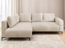 S-Style Möbel Ecksofa Cardea Hellbeige Bubble-Optik mit Schlaffunktion Bild 1
