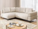 S-Style Möbel Ecksofa Cardea Hellbeige Bubble-Optik mit Schlaffunktion Bild 2