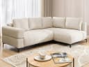 S-Style Möbel Ecksofa Cardea Beige Bubble-Optik mit Schlaffunktion Bild 2