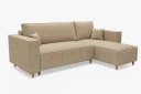 MARPUR Ecksofa RIO Cordstoff Beige mit Schlaffunktion und Bettkasten Bild 1