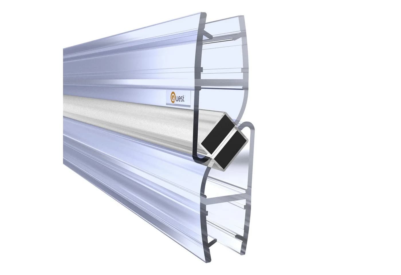 Quest Magnetdichtung 90° für Eckduschen 200 cm transparent - Bild 2