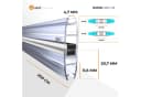 Quest Magnet-Duschdichtung gerade 200 cm transparent Bild 5