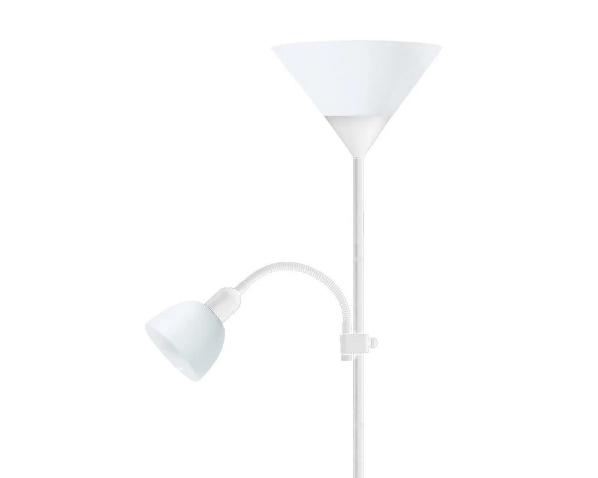Platinet Stehlampe PFLF066 Weiß 2-in-1 mit verstellbarem Lesearm