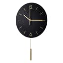 Platinet Wanduhr Runde Dämmerung mit geräuschlosem Uhrwerk Quarzmechanismus Schwarz Bild 1