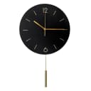 Platinet Wanduhr Runde Dämmerung mit geräuschlosem Uhrwerk Quarzmechanismus Schwarz Bild 2