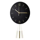 Platinet Wanduhr Runde Dämmerung mit geräuschlosem Uhrwerk Quarzmechanismus Schwarz Bild 3