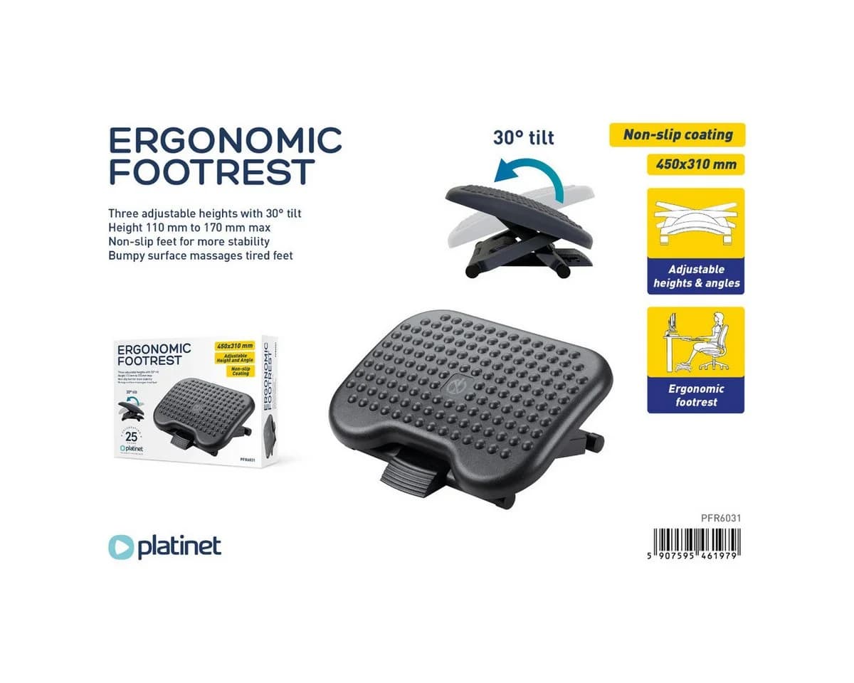 Platinet Fußstütze Ergonomisch Rutschfest Höhenverstellbar - Bild 4