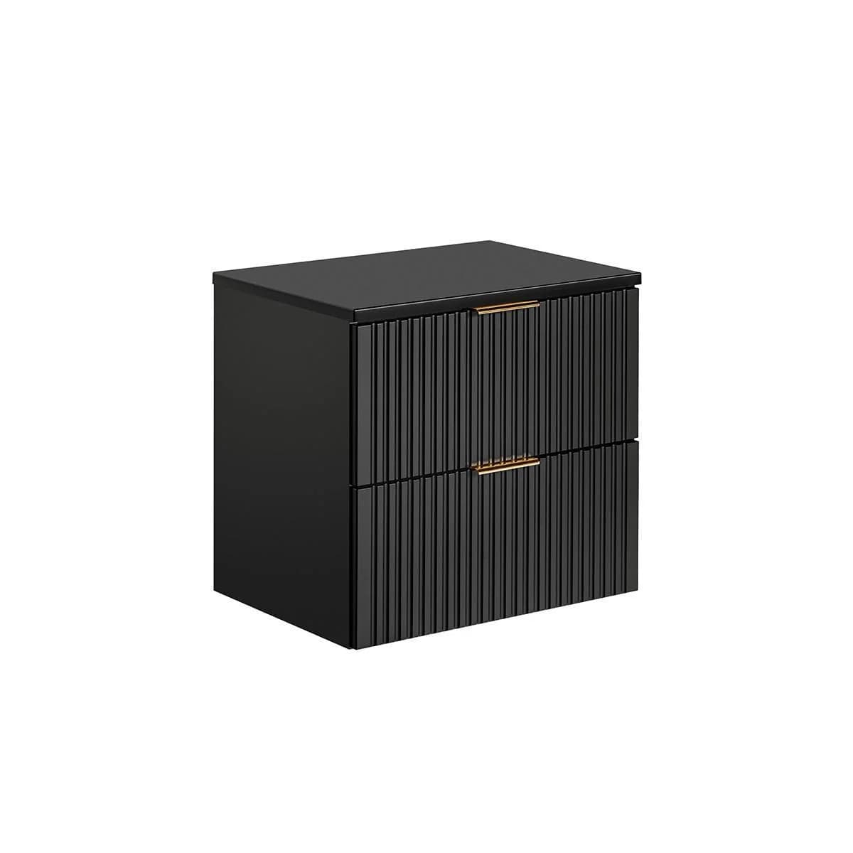 Waschtischunterschrank Adriel 60,6 cm Mattschwarz
