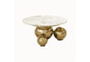 Livin Hill Couchtisch Modig Gold Weiß Sinterstein Marmoroptik Bild 5