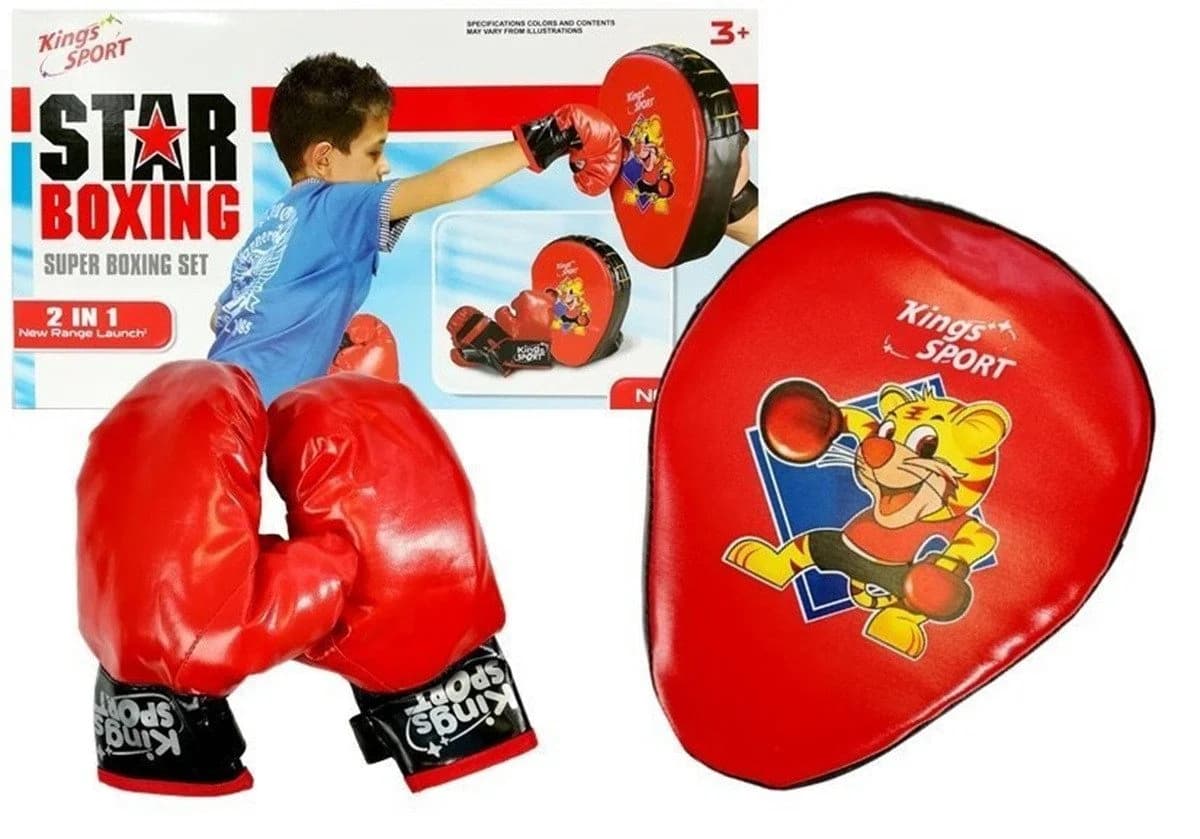 Kings Sport Kinder-Boxset mit Handschuhen & Zielscheibe