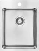 Deante Edelstahlspüle Einbauspülbecken Chrom eckig 39 cm mit Raumsparsiphon Bild 2