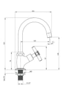Deante Waschtischarmatur BEZ 024L Kaltwasser Standventil Chrom Bild 1