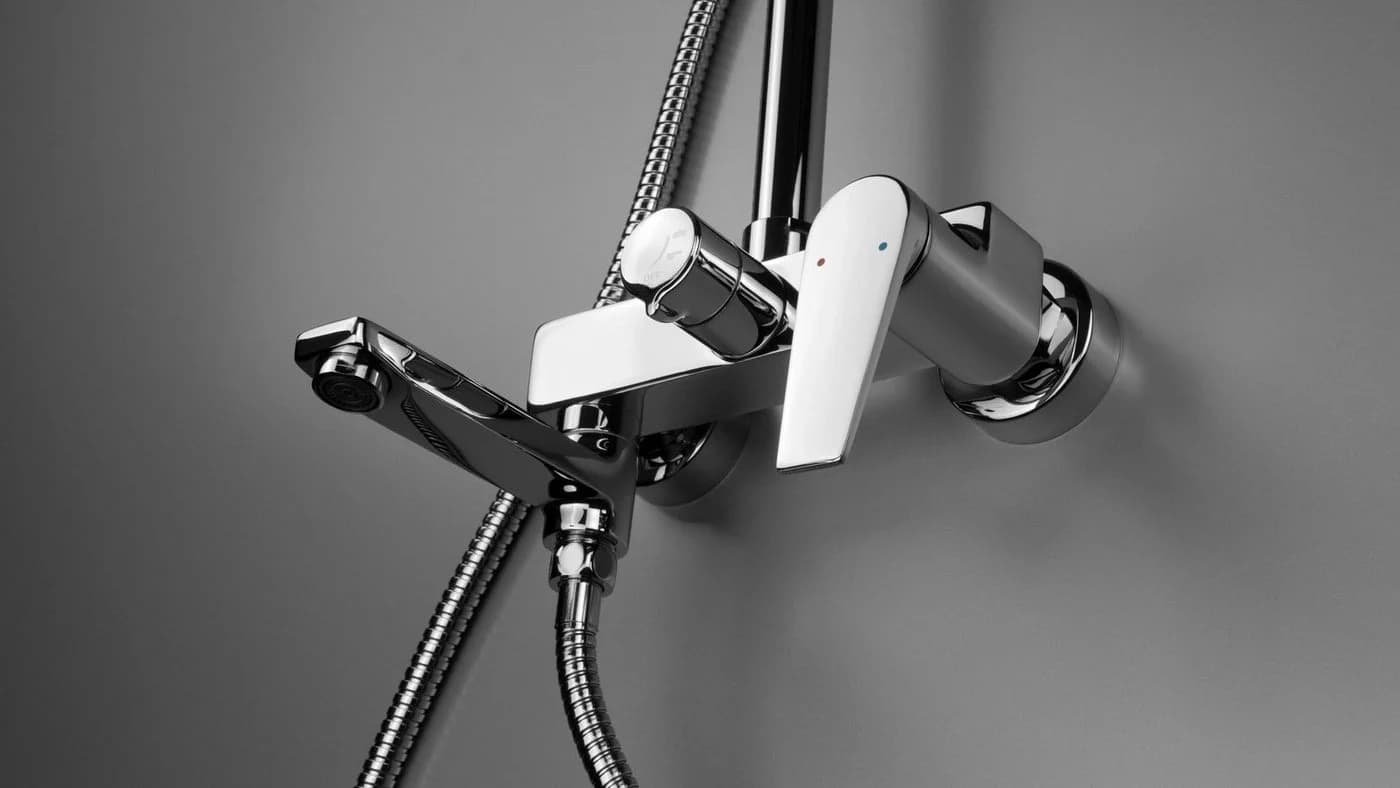 Deante Duschsäule "Ivo" Chrom-Optik mit Mischarmatur & 3 Strahlarten