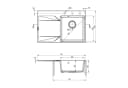 Deante Granitspüle Evora Graphit Metallic 76cm Einbau Bild 1