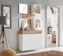 ASM-Moebel Garderoben-Set Flurgarderobe EASY V mit Spiegel und Push-Click System Bild 2