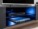 ASM-Moebel Wohnwand Flame E mit Elektrokamin und LED Schwarz Bild 5