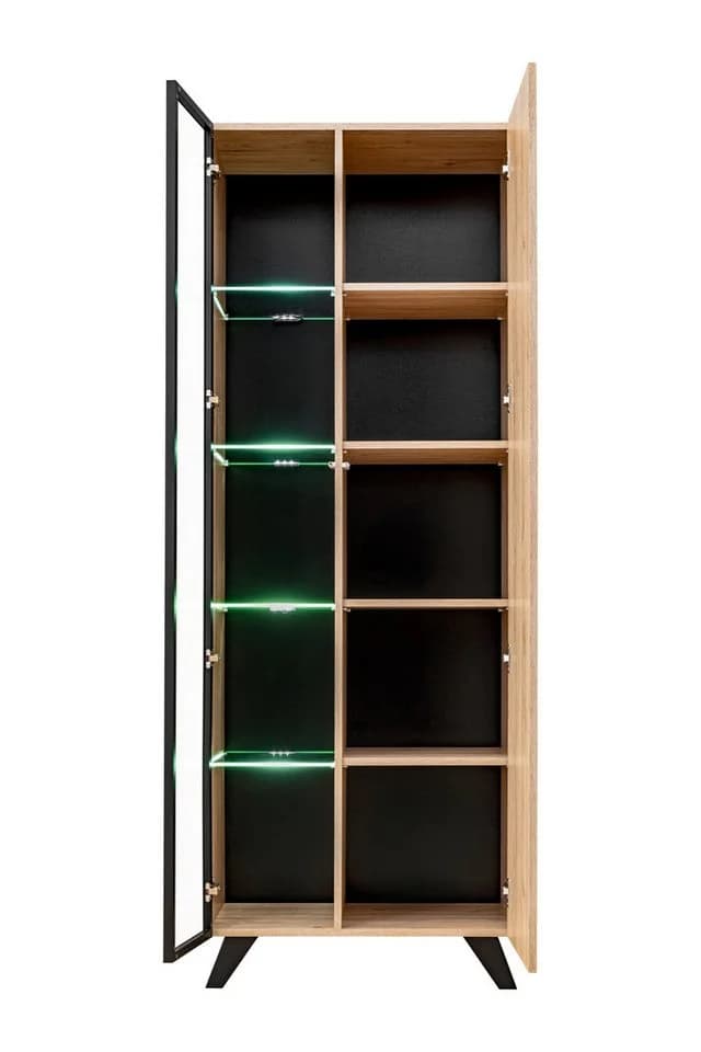 ASM-Moebel Wohnwand LIAM mit Bio-Ethanol-Kamin und LED-Beleuchtung - Bild 4