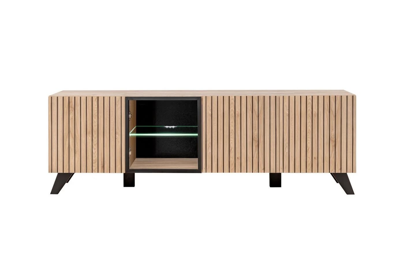 ASM-Moebel Wohnwand LIAM mit LED-Beleuchtung und Push-Click-System - Bild 5