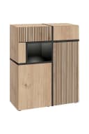 ASM-Moebel Wohnwand CROSS Hochglanz mit LED & Push-Click Bild 3