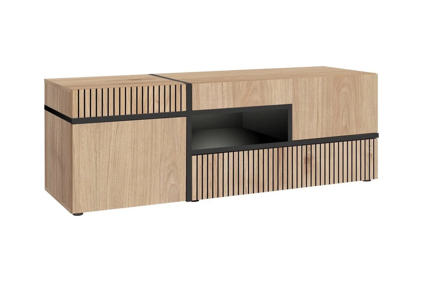 ASM-Moebel Wohnwand CROSS Hochglanz mit LED & Push-Click - Bild 4