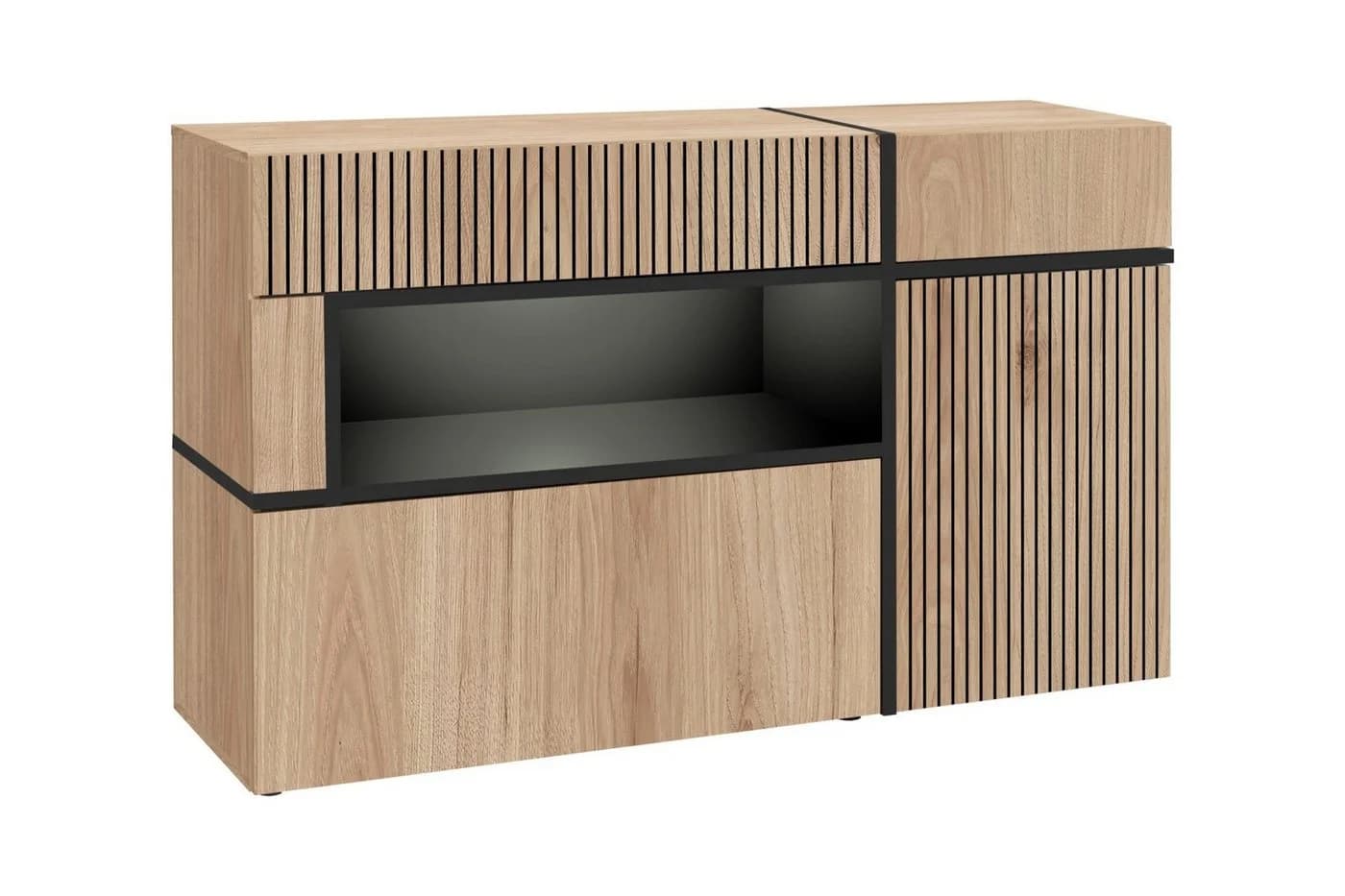 ASM-Moebel Kommode CROSS Hochglanz mit Push-Click LED - Bild 2