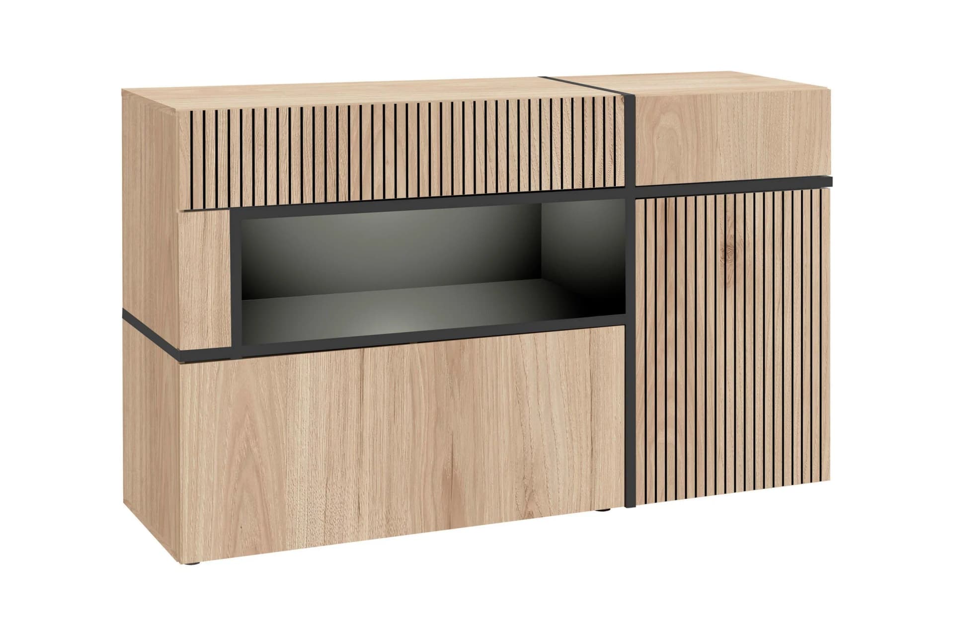 ASM-Moebel Kommode CROSS Hochglanz mit Push-Click LED - Bild 3