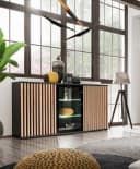 ASM-Moebel Kommode Anrichte CAMERON ZHJ mit LED-Beleuchtung und Push-Click-System Bild 2