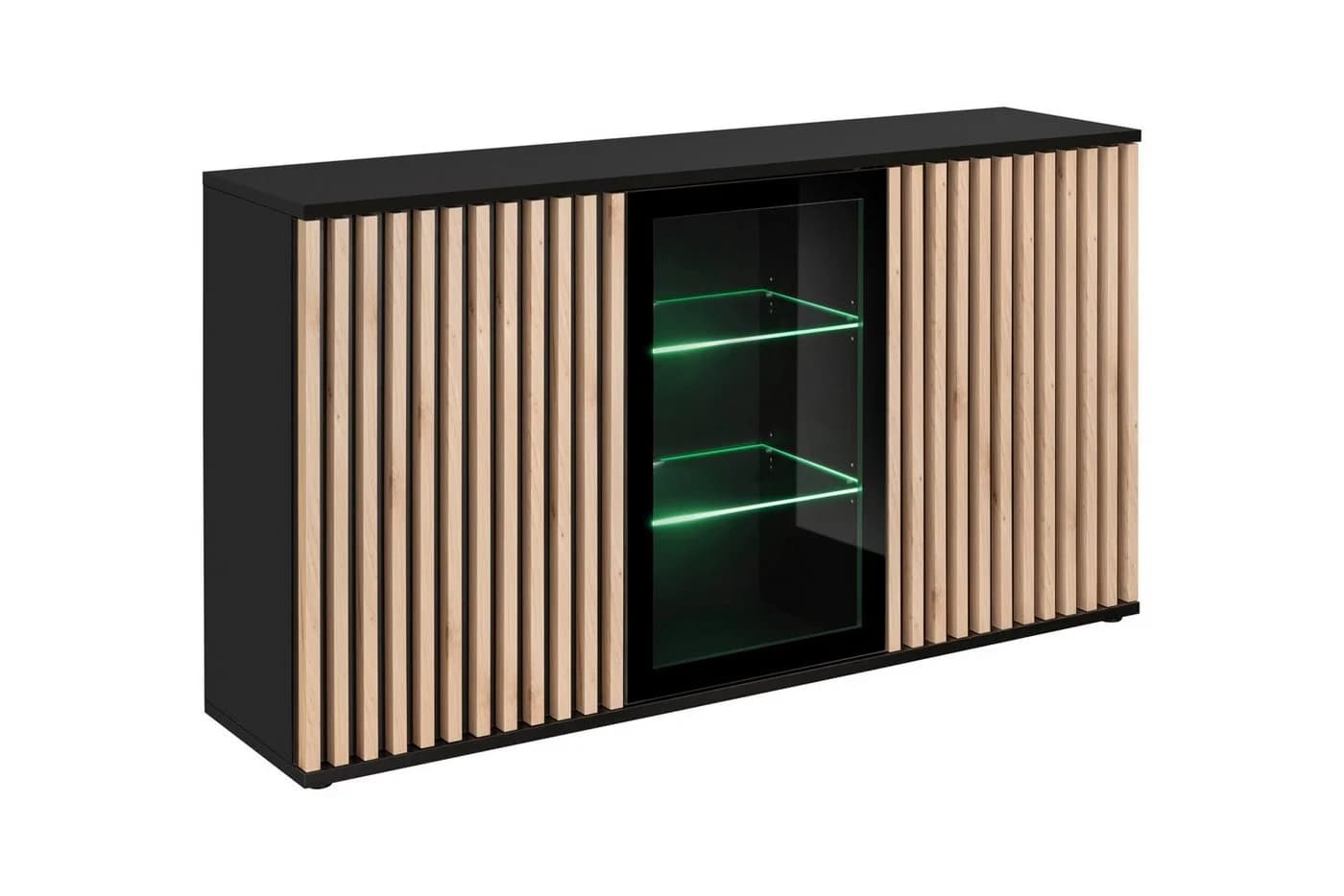 ASM-Moebel Kommode Anrichte CAMERON ZHJ mit LED-Beleuchtung und Push-Click-System - Bild 3
