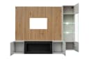 ASM-Moebel Wohnwand XARI PGAS-K mit LED und Bio-Ethanol Kamin Grau Bild 3