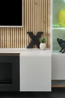 ASM-Moebel Wohnwand XARI PGAS-K mit LED und Bio-Ethanol Kamin Grau Bild 5