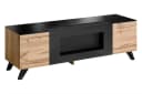 ASM-Moebel Wohnwand THIN-K mit Bio-Ethanol Kamin und LED Bild 1