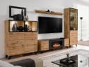 ASM-Moebel Wohnwand THIN-K mit Bio-Ethanol Kamin und LED Bild 2
