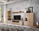 ASM-Moebel Wohnwand CATALINA Beige mit LED und Push-Click Bild 2