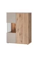 ASM-Moebel Wohnwand CATALINA Beige mit LED und Push-Click Bild 5