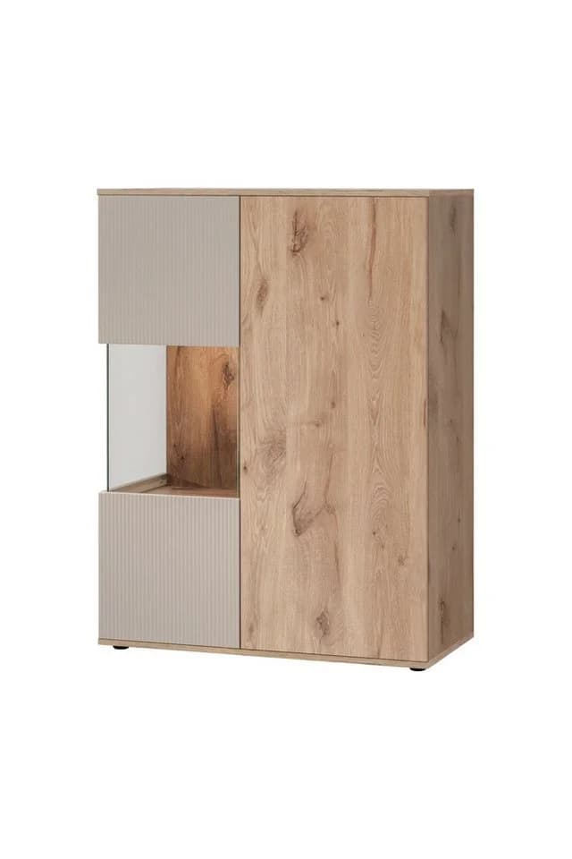 ASM-Moebel Wohnwand CATALINA Beige mit LED und Push-Click - Bild 5