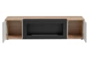 ASM-Moebel Wohnwand CATALINA Beige mit Bio-Ethanol Kamin LED Push-Click Bild 4