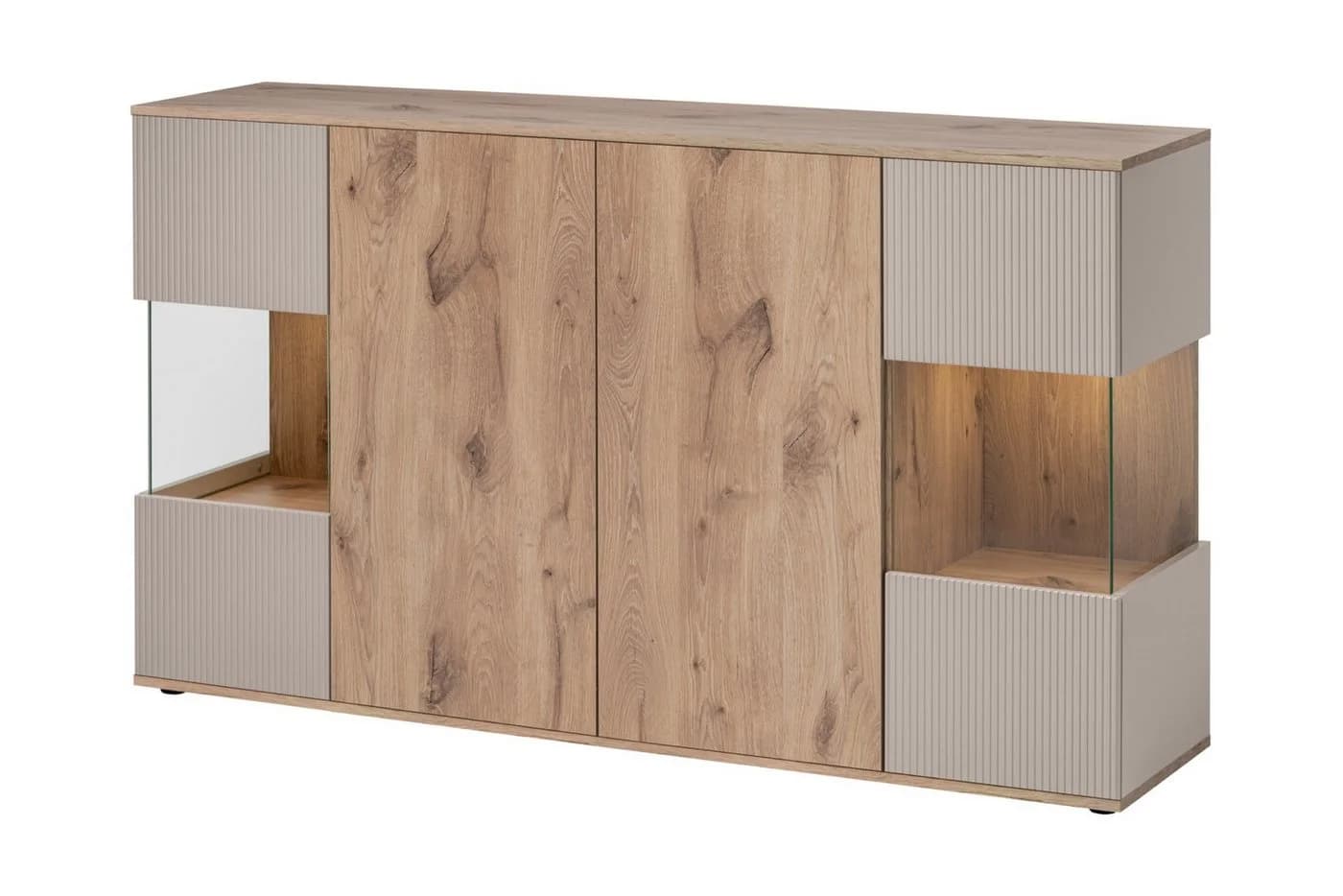 ASM-Moebel Kommode CATALINA mit Rillenfront und LED-Beleuchtung - Bild 2