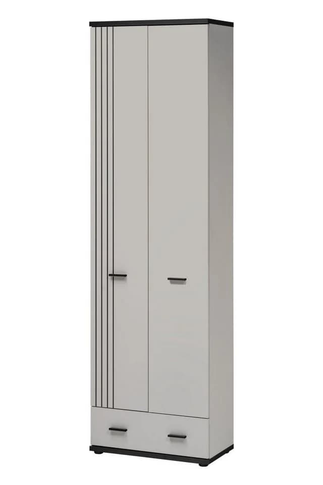 ASM-Moebel Garderoben-Set HUGO IV mit Sitzbank und Spiegel Beige