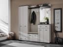 ASM-Moebel Garderoben-Set HUGO VII mit Sitzbank und Spiegel Beige Bild 2