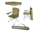 NILS CAMP Campingstuhl mit Sonnenschutz, faltbar, grün Bild 1