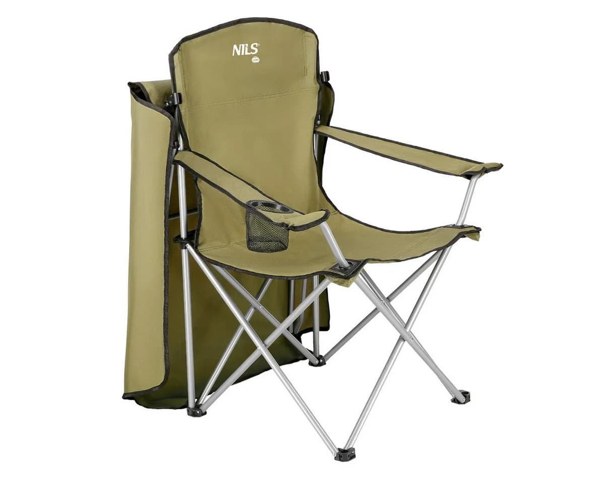 NILS CAMP Campingstuhl mit Sonnenschutz, faltbar, grün - Bild 4